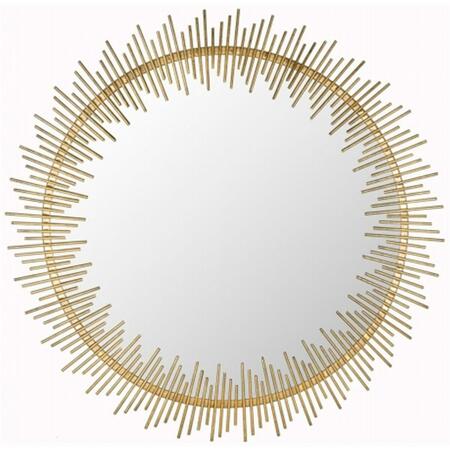 SAFAVIEH Sunray Circle Mirror- Antique Gold - 30 x 1.5 x 30 in. MIR4022A